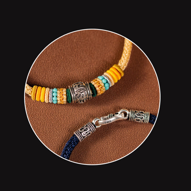 KarmaRipple's Handmade 925 Sterling Silver Tibetan Om Mani Padme Hum Purity Woven Bracelet p14