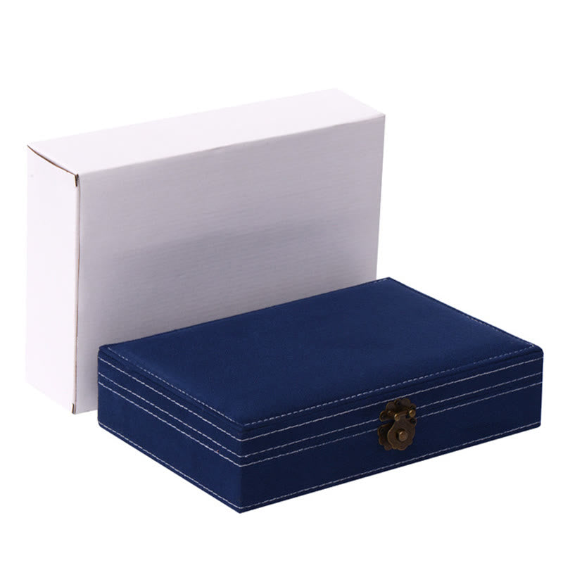 KarmaRipple's Simple Design Jewelry Box Organizer Single Layer Flannel Jewelry Storage Box With Lock p26
