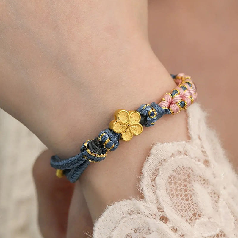 KarmaRipple's Peach Blossom Design Wealth String Bracelet p9