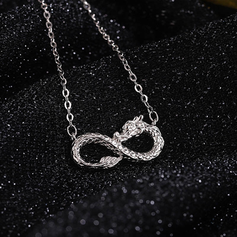 KarmaRipple's 999 Sterling Silver Year of the Dragon Endless Weave Success Pendant Necklace p4