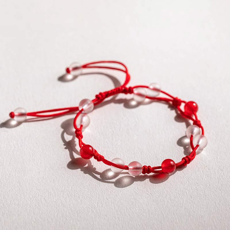 KarmaRipple's Red Agate Moss Agate Cinnabar Calm Bracelet p3