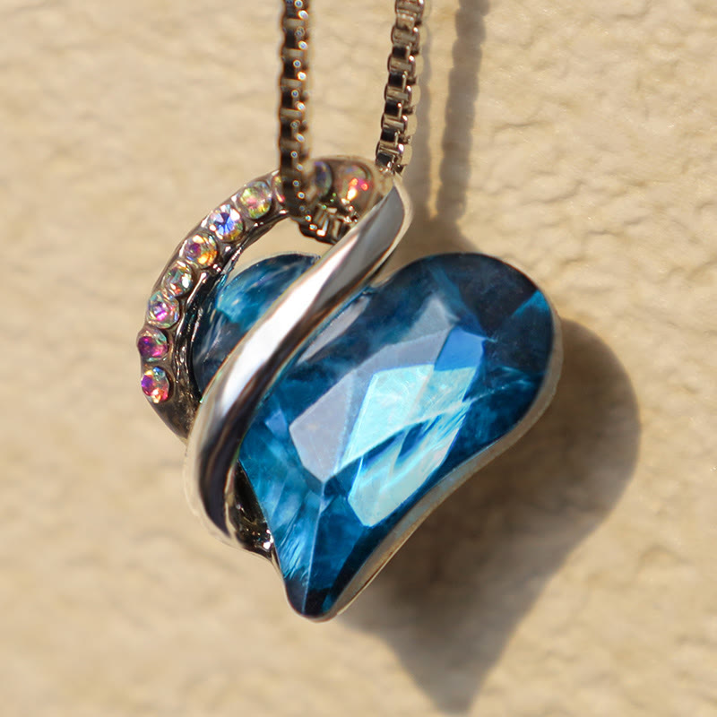 KarmaRipple's Love Heart Birthstone Balancing Energy Pendant Necklace p36