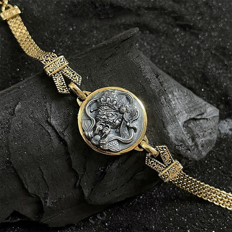 KarmaRipple's Tibetan 925 Sterling Silver Zakiram Goddess of Wealth Blessing Protection Bracelet p1