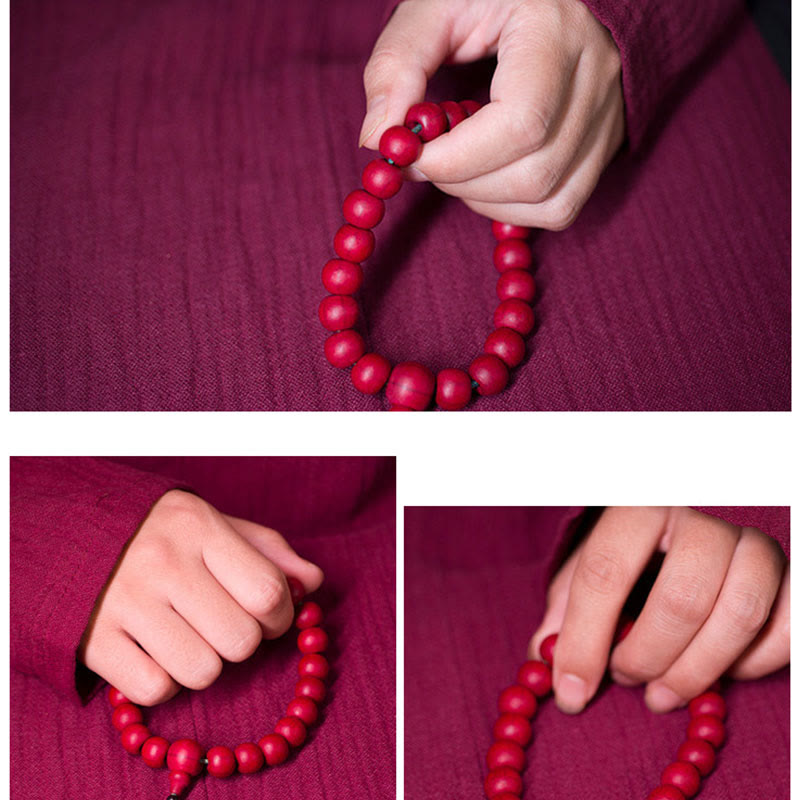 KarmaRipple's Abelia Biflora Wood Warding Off Evil Spirits Wrist Mala p8