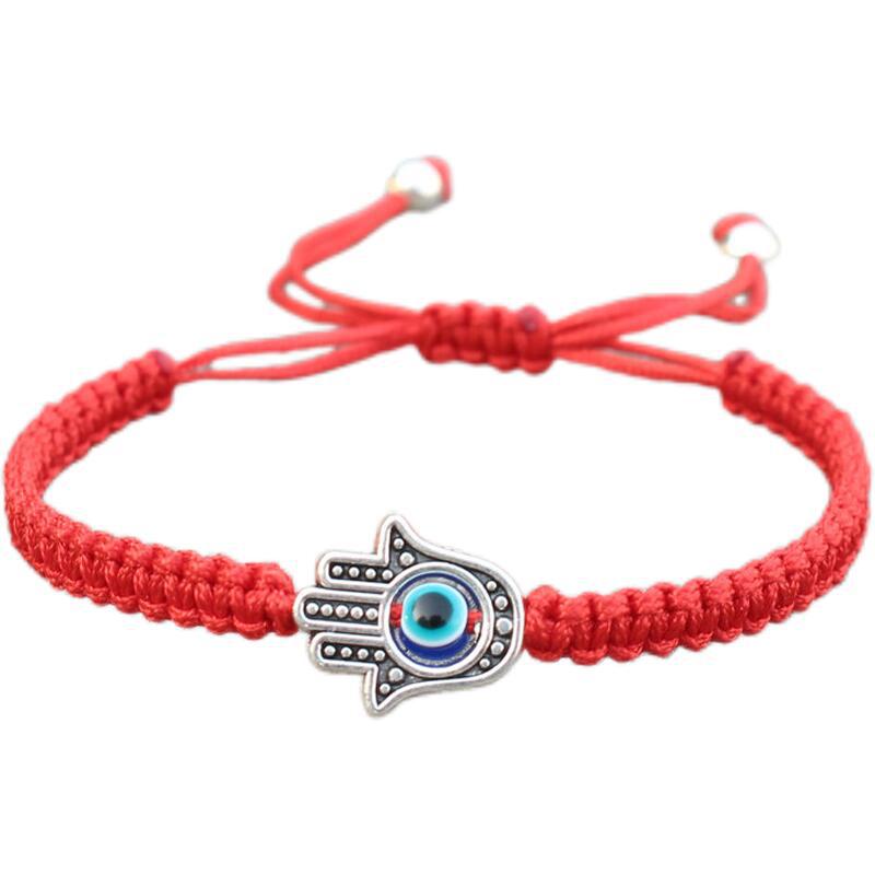 KarmaRipple's Handmade Hamsa Symbol Protection Fortune String Bracelet p12