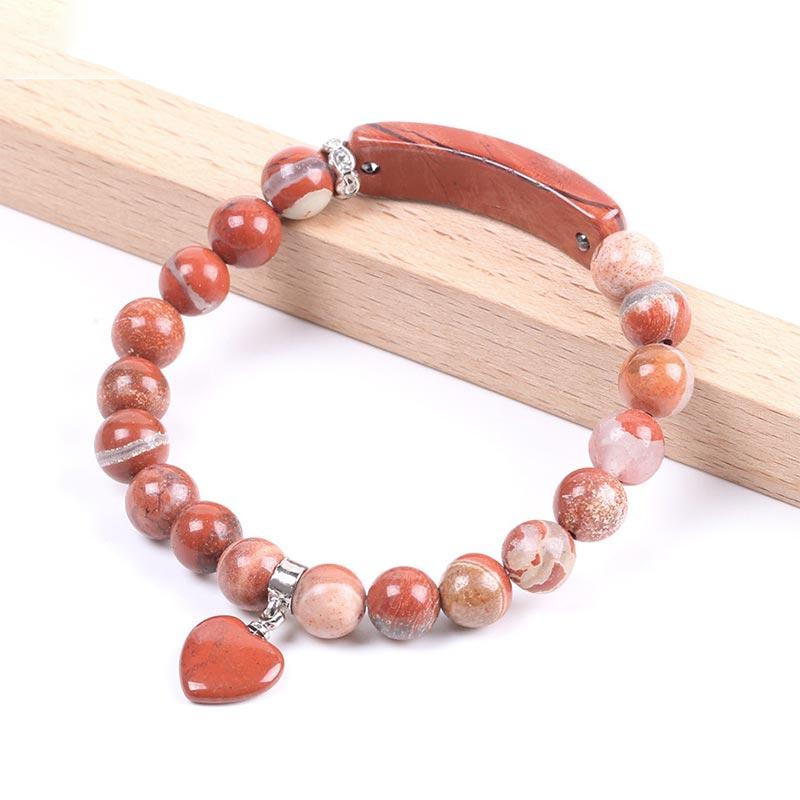KarmaRipple's Authentic Quartz Love Heart Balancing Beadwork Bracelet p32