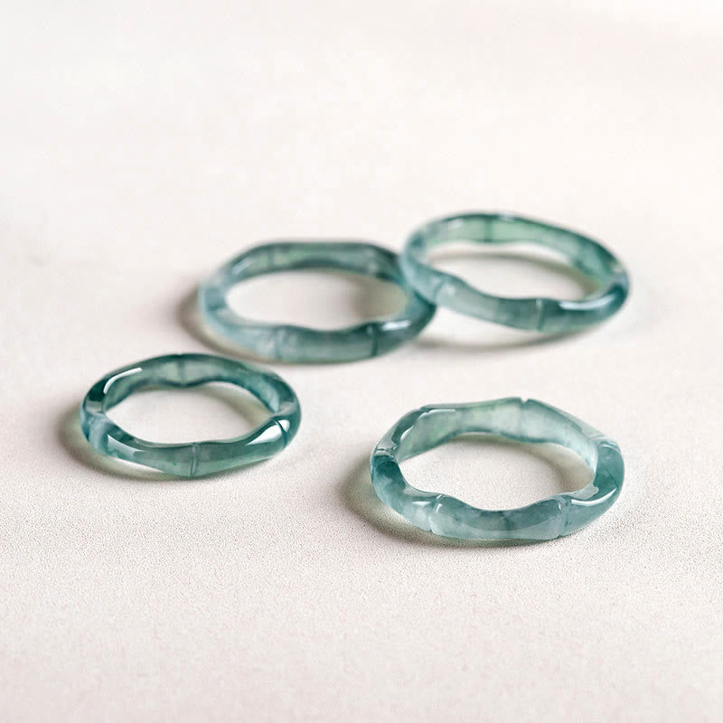 KarmaRipple's Authentic Jade Bamboo Prosperity Abundance Ring p14