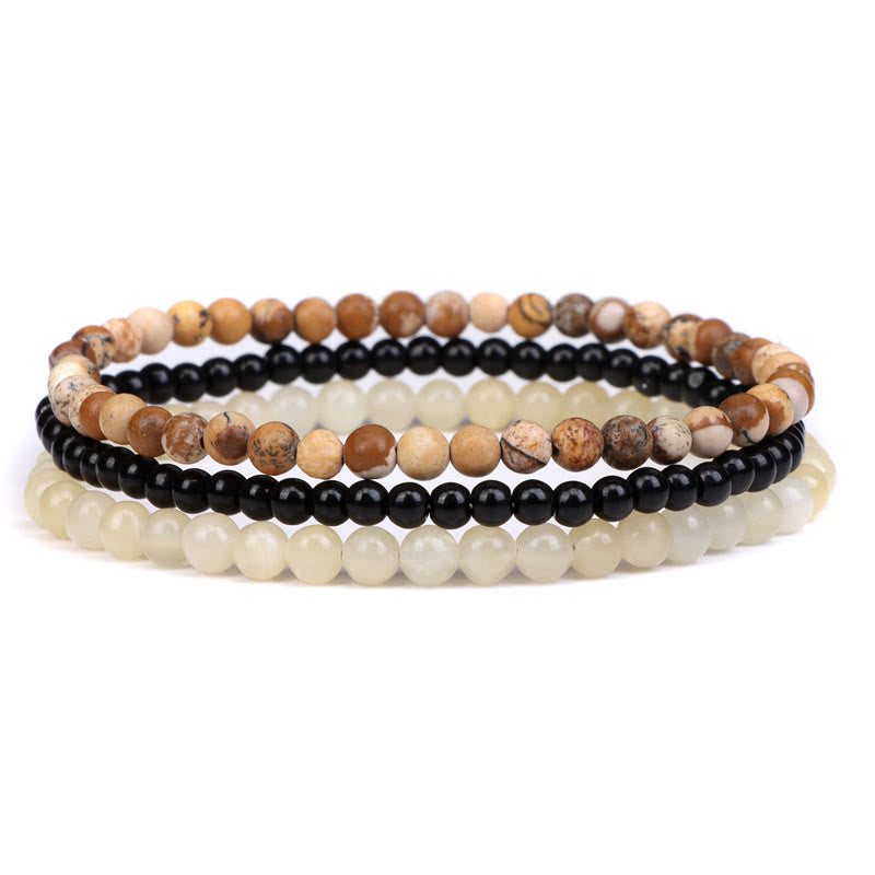 KarmaRipple's 3Pcs Authentic Gemstone Stone Inner Peace Spiritual Bracelet p34