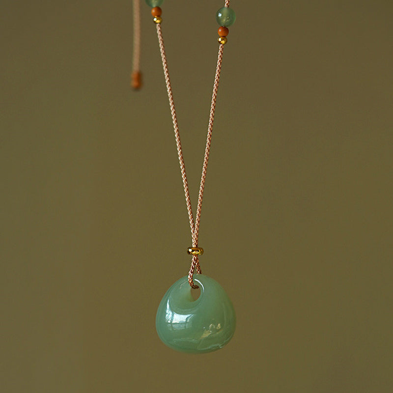 KarmaRipple's Authentic Jade Fortune Prosperity Pendant Necklace (Random Color) p1