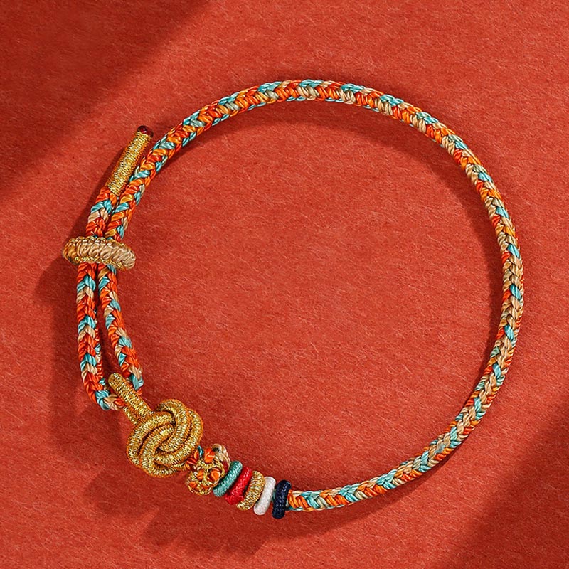 KarmaRipple's Handmade Dunhuang Colorful Rope Protection Braid String Bracelet p7