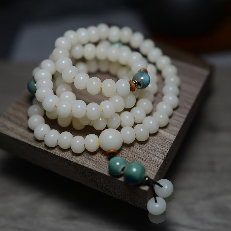 KarmaRipple's 108 Mala Beadwork Bodhi Seed Keep Away Evil Spirits Calm Bracelet p3