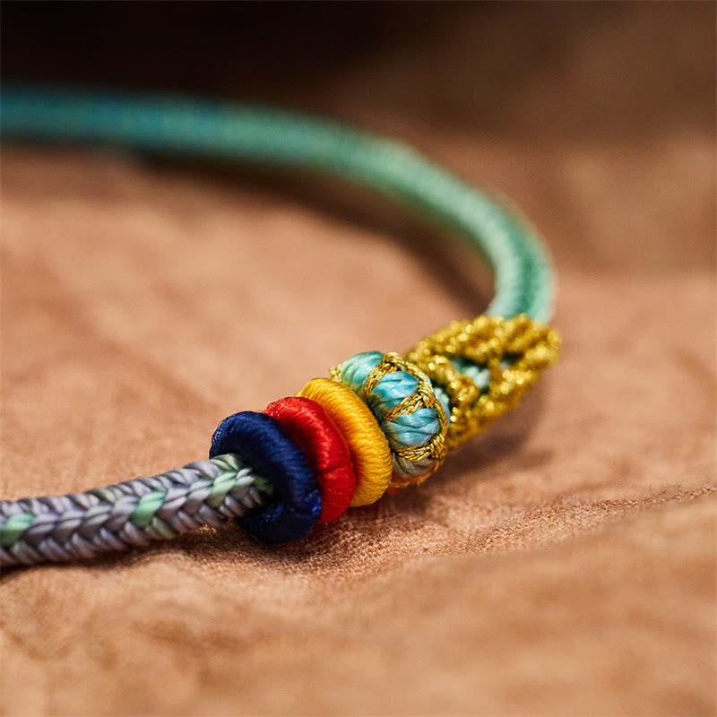 KarmaRipple's Colorful Rope Eight Thread Peace Weave Fortune Handmade Bracelet p3