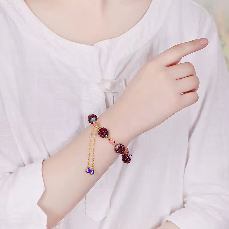 KarmaRipple's Tibetan Garnet Calm Bracelet p11