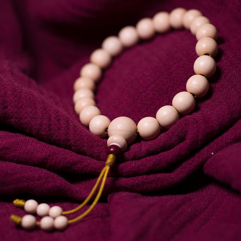 KarmaRipple's Authentic Abelia Biflora Wood Blessing Wrist Mala p4