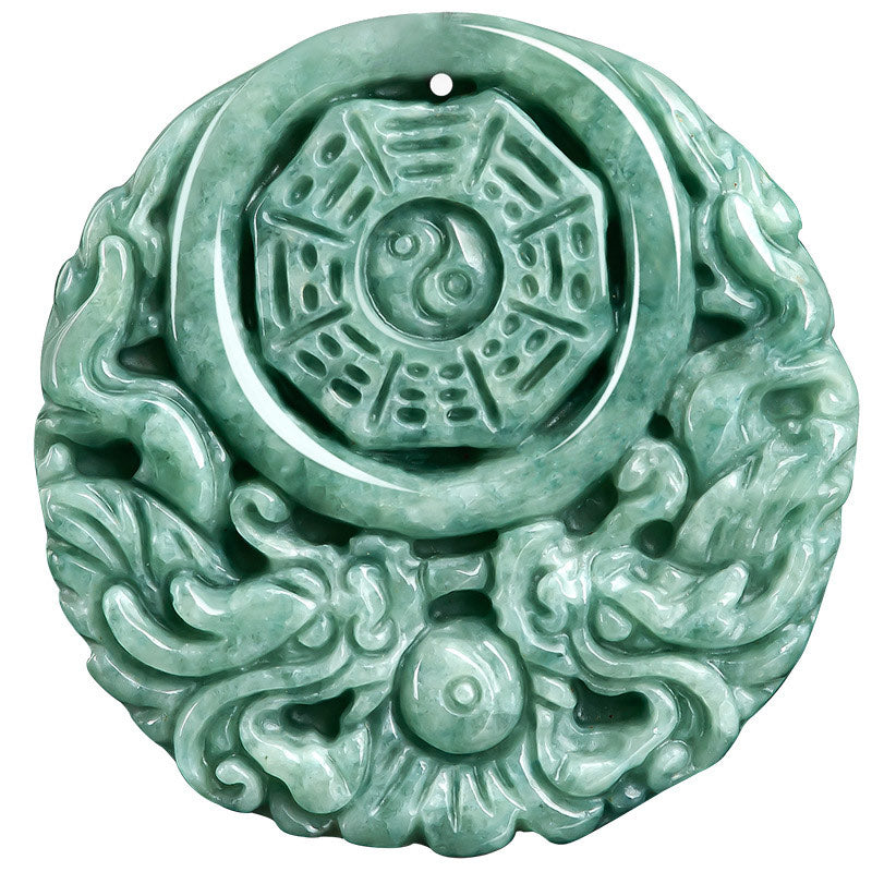 KarmaRipple's Dragon Jade Yin Yang Balance Pendant String Necklace p8
