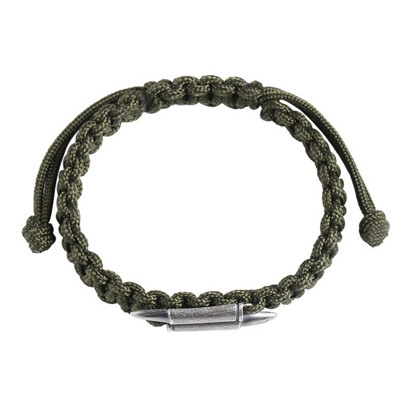KarmaRipple's 925 Sterling Silver Bullet Design Woven Rope Bracelet p12
