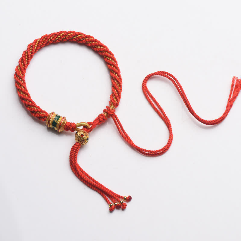 KarmaRipple's Tibetan Handmade Fortune Prayer Wheel Bead Talisman Weave Colorful String Bracelet p15