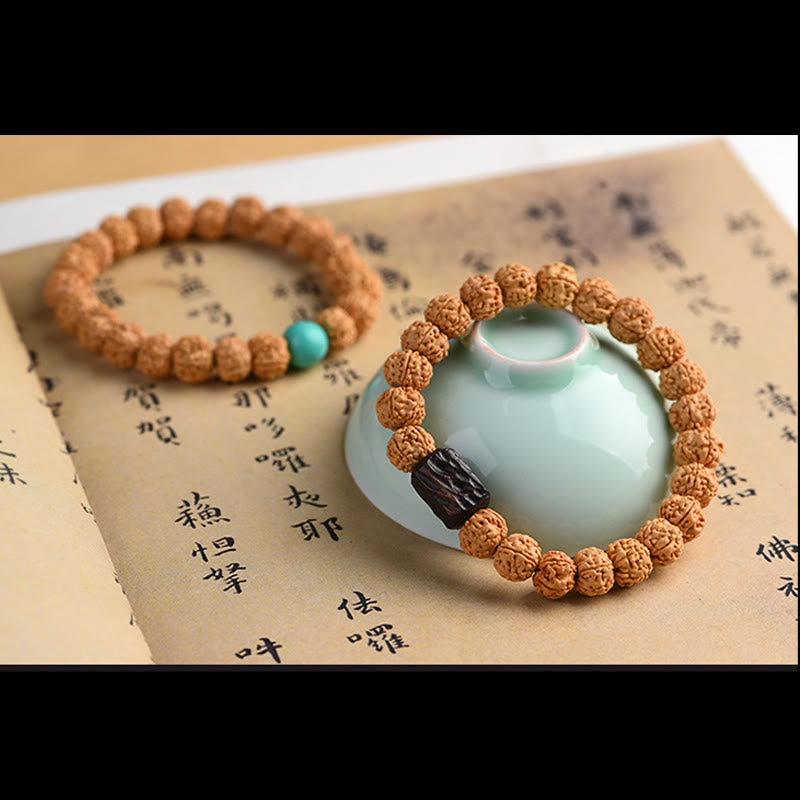 KarmaRipple's Tibet Rudraksha Bodhi Seed Wealth Auspiciousness Bracelet p32