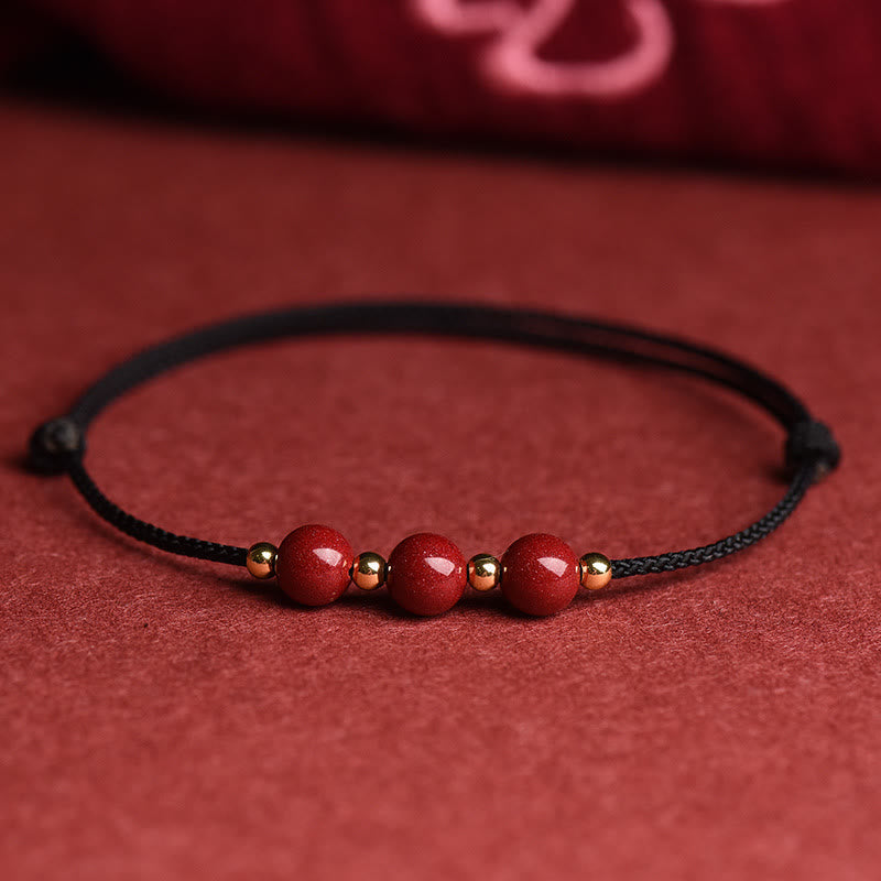 KarmaRipple's Authentic Fortunate Cinnabar Bead Blessing String Bracelet Anklet p8