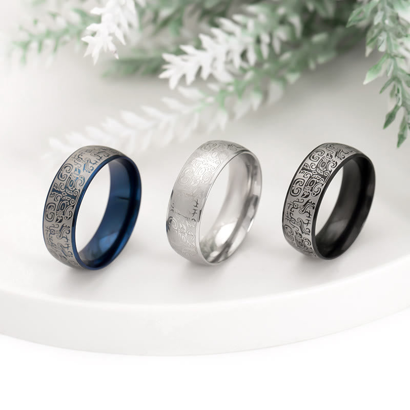 KarmaRipple's Fortunate Mythological Creature Taotie Wealth Titanium Steel Ring p4
