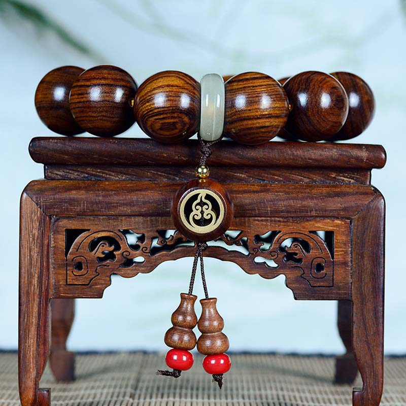 KarmaRipple's Rosewood Warmth Calm Gourd Talisman Bracelet p3