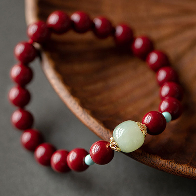 KarmaRipple's Cinnabar Green Aventurine Fortune Fortune Bracelet p4