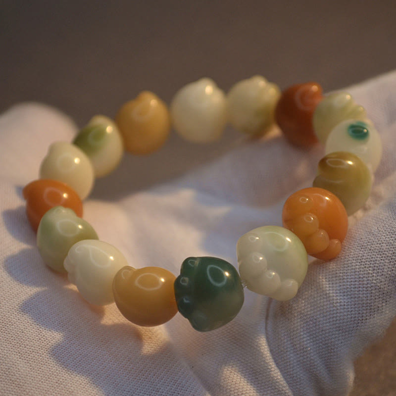 KarmaRipple's Multilayered Bodhi Seed Cute Cat Paw Calm Balance Bracelet p3