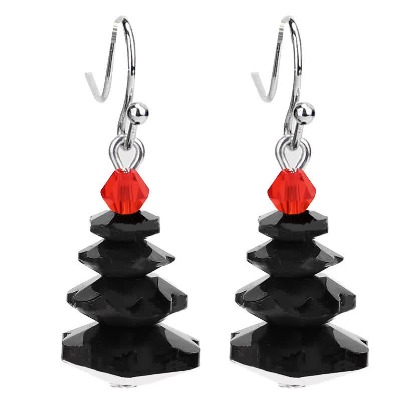 KarmaRipple's Various Crystals Christmas Tree Amethyst Peace Balancing Drop Earrings p5