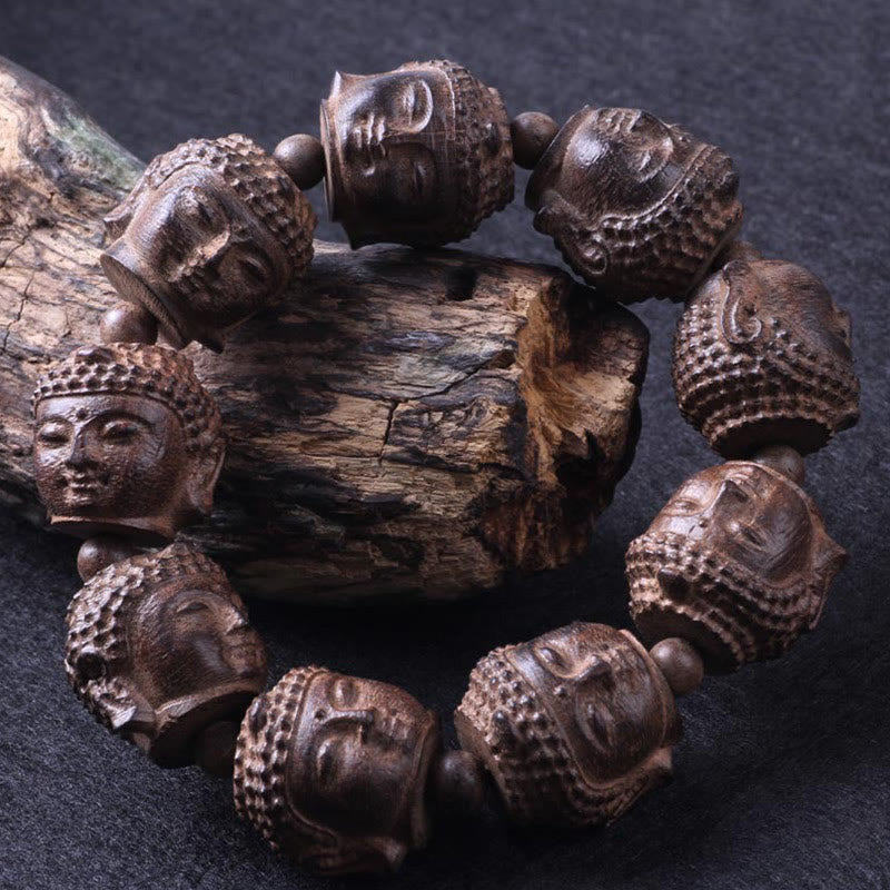 KarmaRipple's Agarwood Buddha Carved Calm Bracelet p2