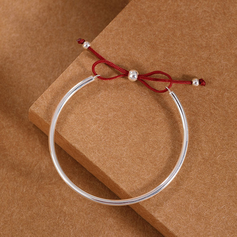 KarmaRipple's 925 Sterling Silver Red String Balancing Weave Bracelet p6