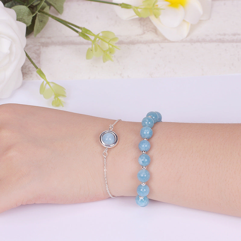 KarmaRipple's Sun Stone Strawberry Quartz Gemstone'sitive Bracelet p65
