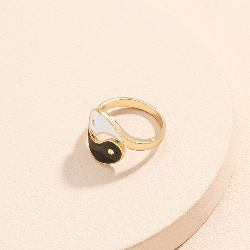 KarmaRipple's Yin Yang Symbol Adjustable Blessing Pair Ring p3