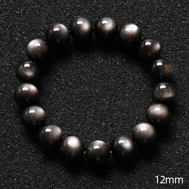 KarmaRipple's Authentic Silver Sheen Obsidian Soothing Protection Bracelet p3
