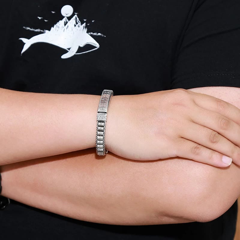 KarmaRipple's Vintage Lines Pattern Balance Rotatable Bracelet p4