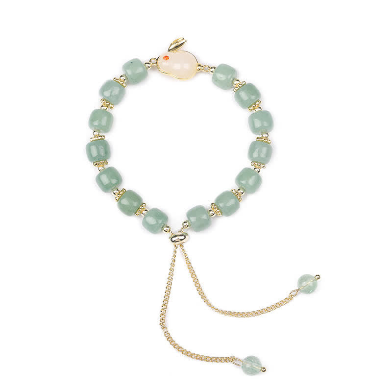 KarmaRipple's Year of the Rabbit Authentic Green Aventurine Fortune Bead Bracelet p7