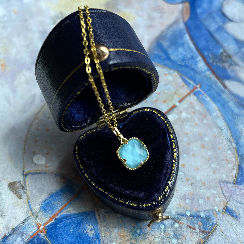 KarmaRipple's 925 Sterling Silver Plated Gold Turquoise Protection Ring Earrings Pendant Necklace Set p21