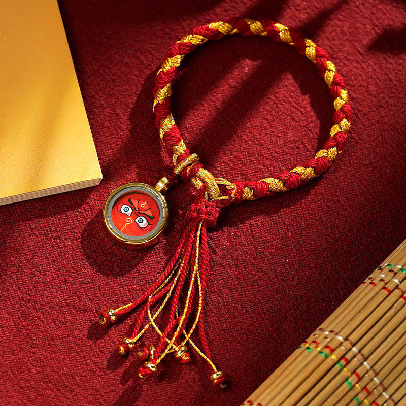 KarmaRipple's Handmade Tibetan Five God Of Wealth Dragon Scale Rope Fortune Braid Bracelet p3