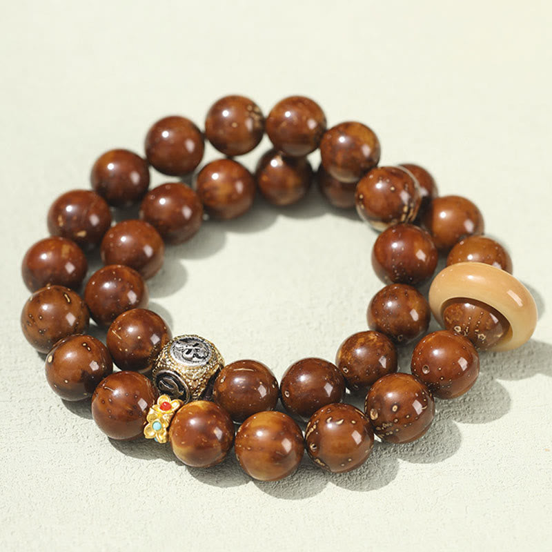 KarmaRipple's Tibetan Authentic Purple Gold Rat Bodhi Seed Wealth Double Wrap Bracelet p4