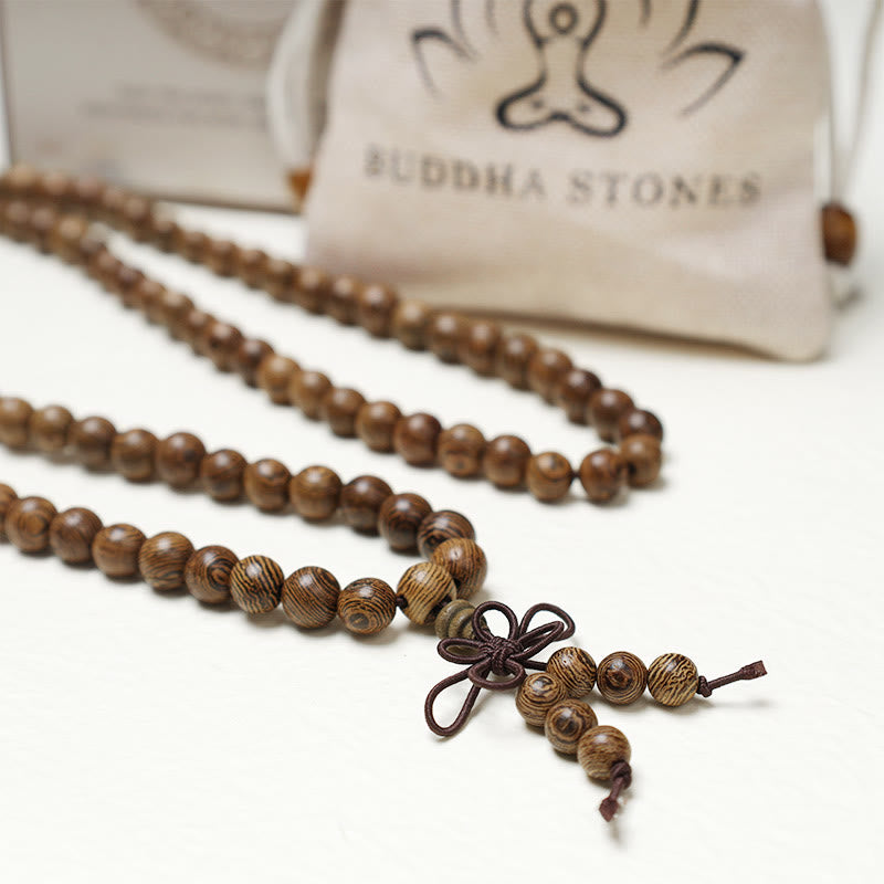 KarmaRipple's 108 Mala Beadwork Bracelet Prayer Meditation Sandalwood Elastic p20