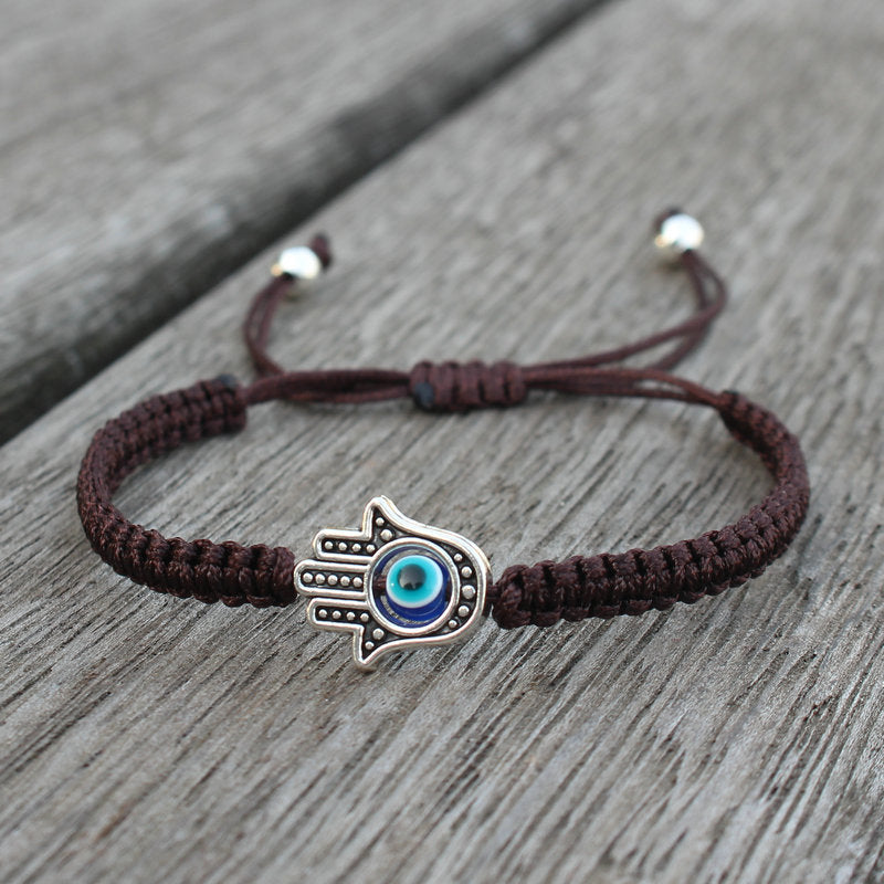 KarmaRipple's Handmade Hamsa Symbol Protection Fortune String Bracelet p8