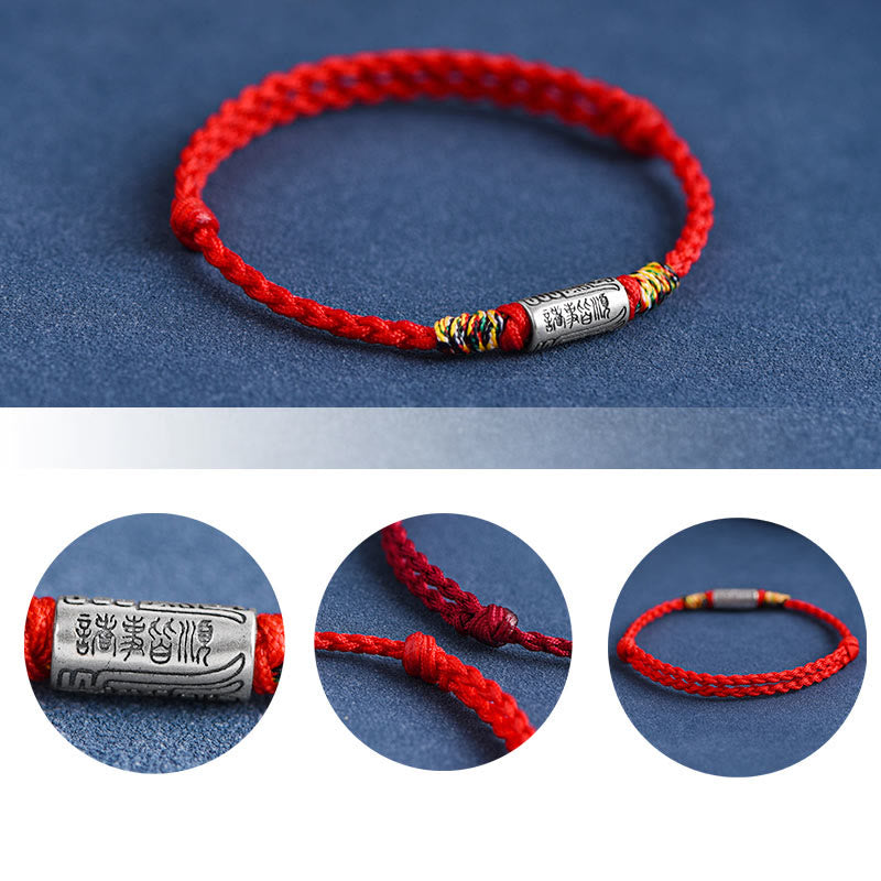 KarmaRipple's Handcrafted 925 Sterling Silver Everything Goes Well Design Protection Strength Bracelet Anklet ( p13