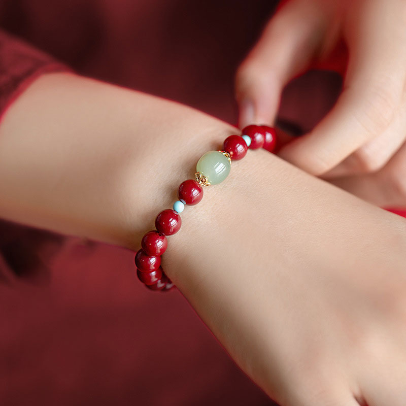 KarmaRipple's Cinnabar Green Aventurine Fortune Fortune Bracelet p7