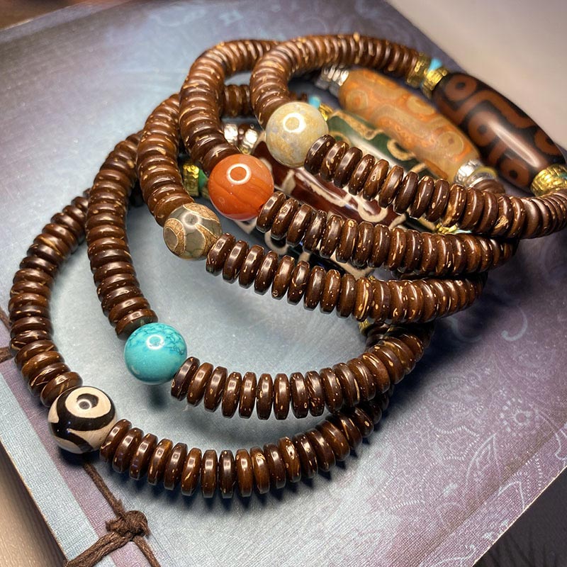 KarmaRipple's Tibetan Nine-Eye Dzi Bead Wealth Bracelet p6