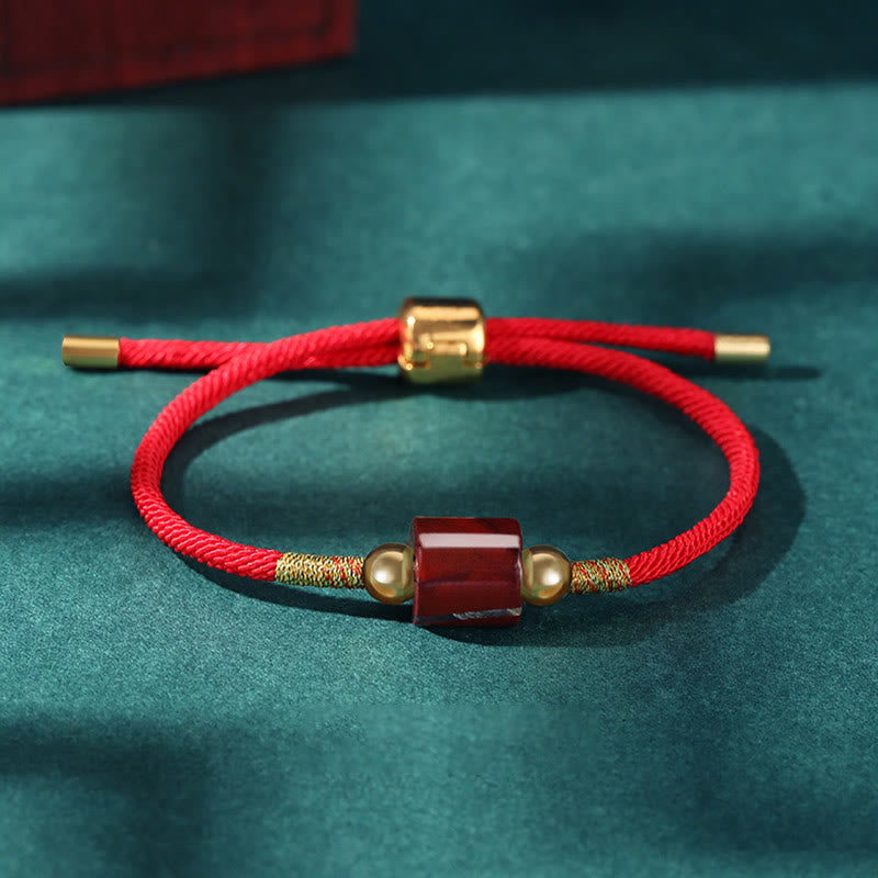 KarmaRipple's Tibet Handmade Green Aventurine Red Stone Malachite Fortune Protection Woven Rope Bracelet p3