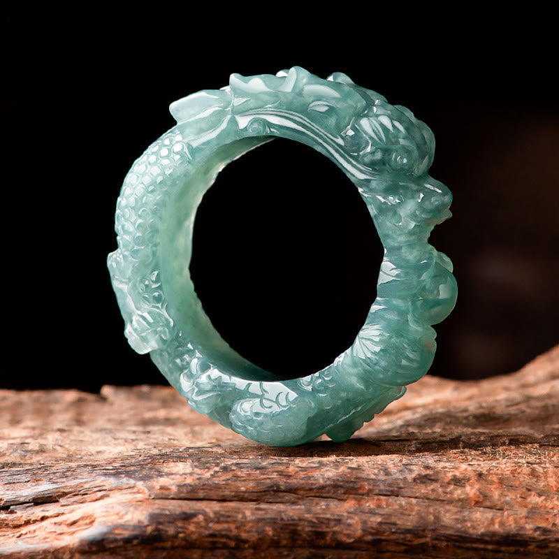 KarmaRipple's Authentic Jade Dragon Success Ring p9