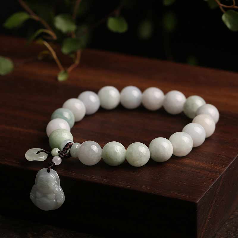 KarmaRipple's Authentic Jade Pi Xiu Buddha Gourd Apple Success Bracelet p14