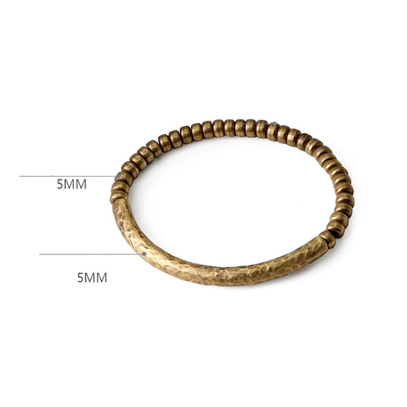 KarmaRipple's Simple Design Bronze Brass Bead Fortune Wealth Bracelet p8