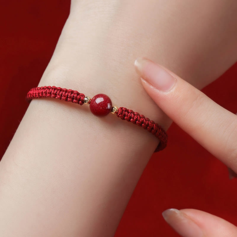 KarmaRipple's Fortunate Cinnabar Bead Blessing Red String Bracelet p8