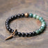 Black Obsidian&Moss Agate / 16cm