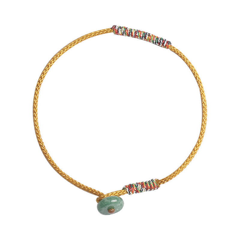 KarmaRipple's Tibetan Handmade Green Aventurine Fortune Protection Woven Rope Bracelet p10